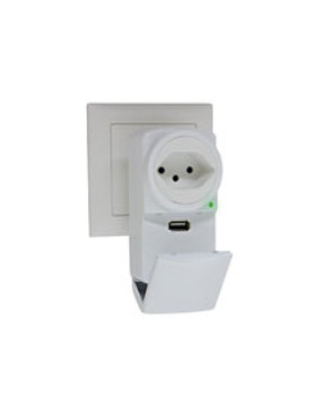 Steffen 1409779 White power plug adapter