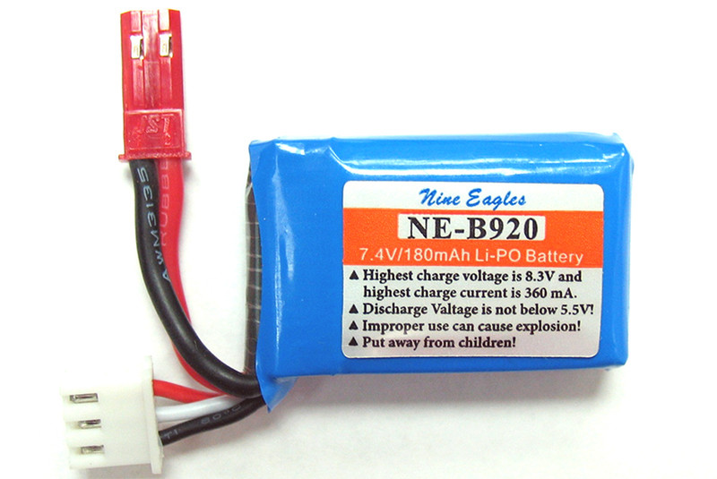 Nine Eagles NE4933001 Lithium Polymer 180mAh 7.4V rechargeable battery