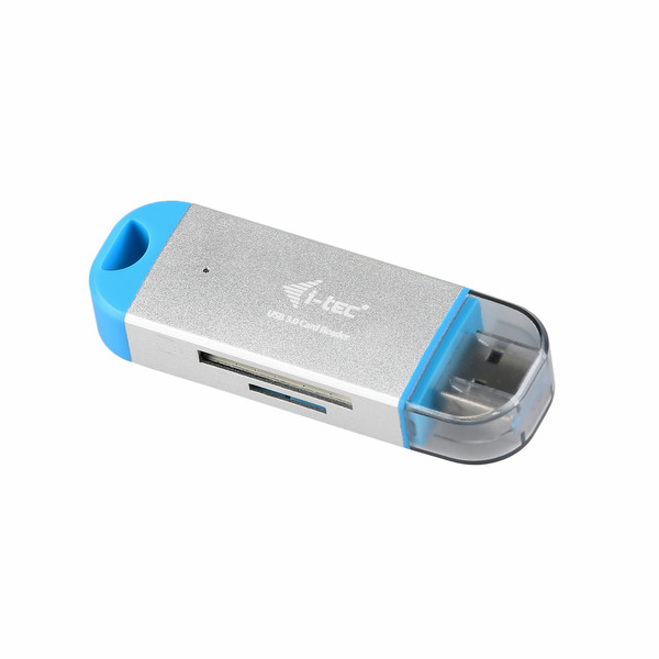 iTEC U3CRDUO-BL USB 3.0 Синий, Cеребряный устройство для чтения карт флэш-памяти