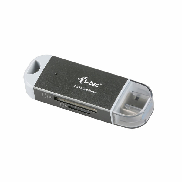 iTEC U3CRDUO-GR USB 3.0 Черный, Cеребряный устройство для чтения карт флэш-памяти