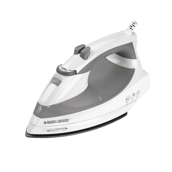 Black & Decker F976 Steam iron Stainless Steel soleplate 1200W Translucent,White iron