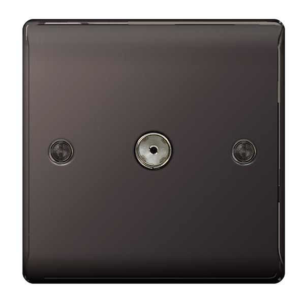 Nexus NBN60 Coaxial Black,Nickel socket-outlet