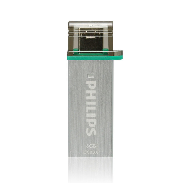 Philips FM08DA132B/10 8ГБ USB 3.0 (3.1 Gen 1) Тип -A Нержавеющая сталь USB флеш накопитель