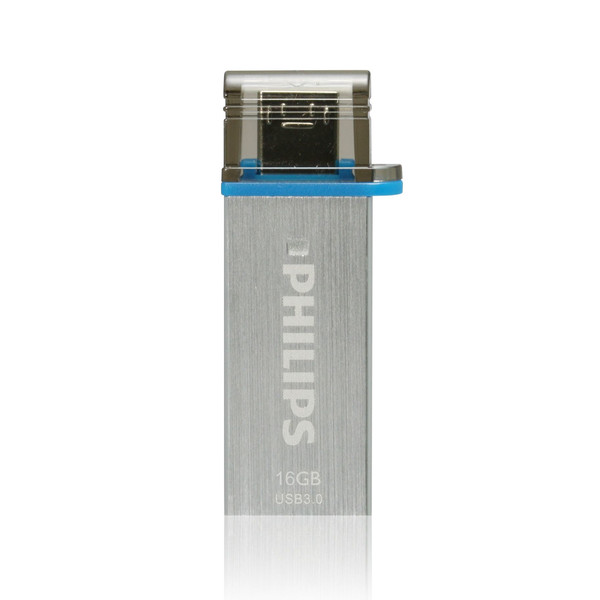 Philips FM16DA132B/10 16ГБ USB 3.0 (3.1 Gen 1) Тип -A Нержавеющая сталь USB флеш накопитель