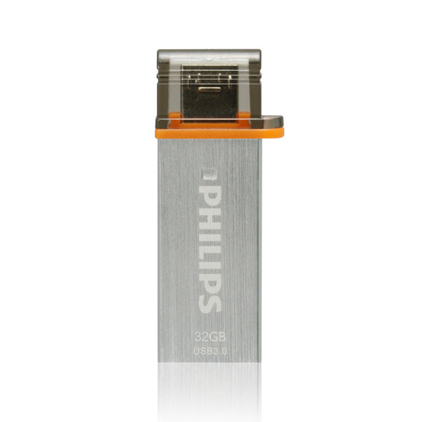 Philips FM32DA132B/10 32ГБ USB 3.0 (3.1 Gen 1) Тип -A Нержавеющая сталь USB флеш накопитель