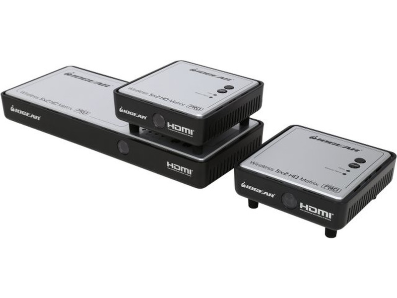 iogear GWHDMS52MBK2 AV transmitter & receiver Black AV extender