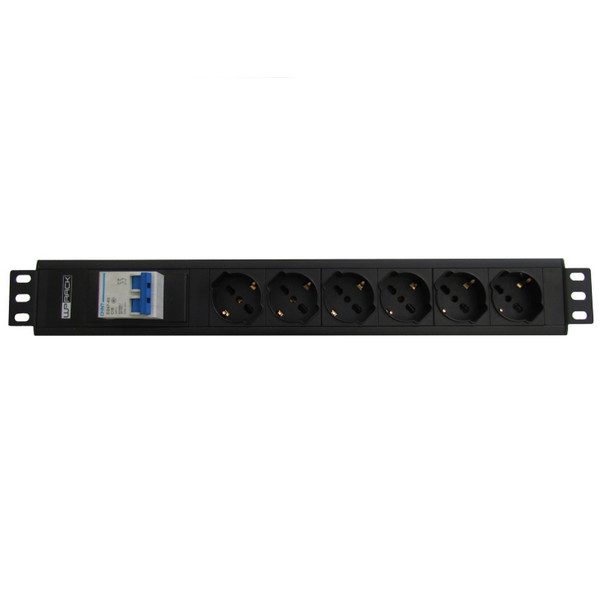 WP WPN-PDU-I02-06 6AC outlet(s) 1.5U Black power distribution unit (PDU)