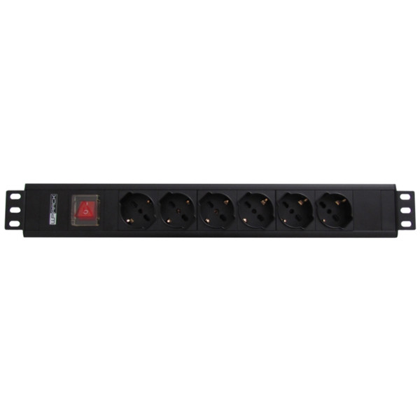 WP WPN-PDU-I01-06 6AC outlet(s) 1.5U Black power distribution unit (PDU)
