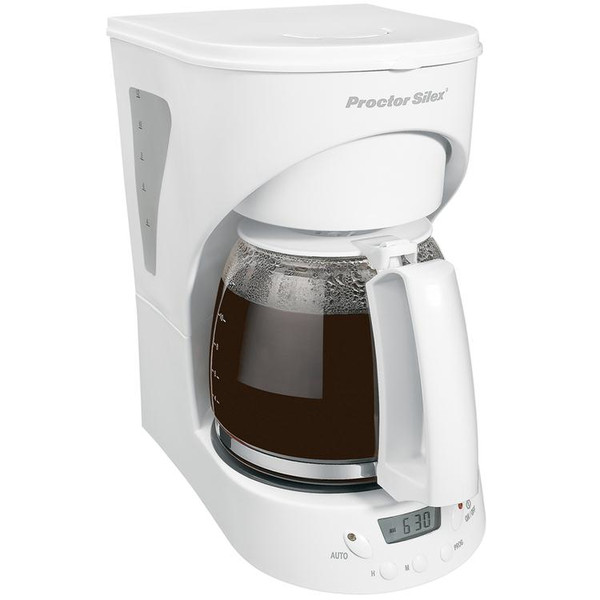 Proctor Silex Easy Morning Drip coffee maker 12cups White