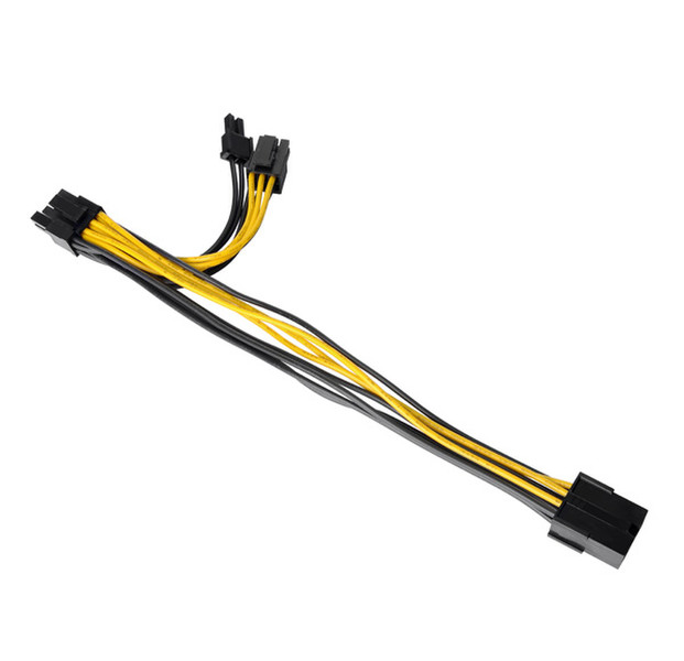Thermaltake CPU 8Pin - Dual PCI-E 6+2Pin Cable splitter Schwarz, Gelb