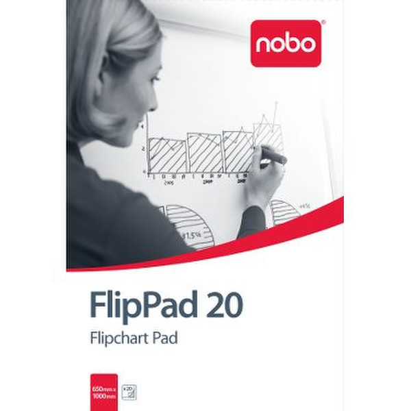 Nobo Flipchart Block, 20 Blatt