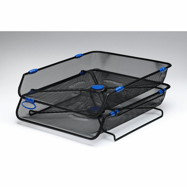 Rexel 2 Tiered Wire Letter Tray Black
