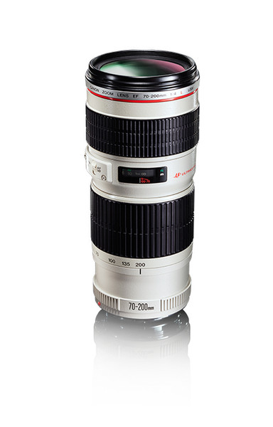 Canon EF 70-200 mm f/4L USM SLR Tele zoom lens Black,White