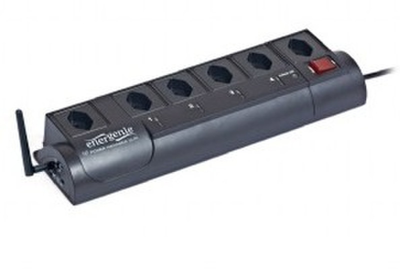 EnerGenie EG-PMS2-WLANSW 6AC outlet(s) 250V Black surge protector