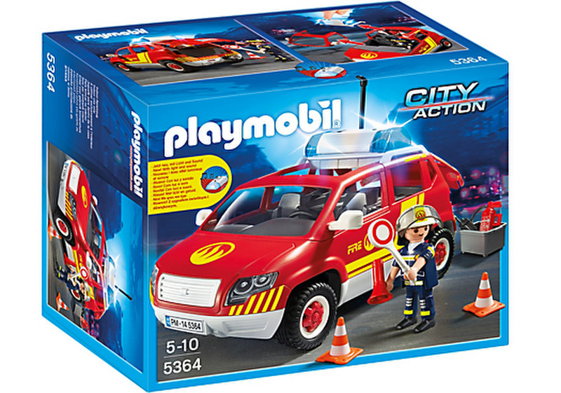 Playmobil Fire Chief´s Car with Lights and Sound Spielzeugfahrzeug