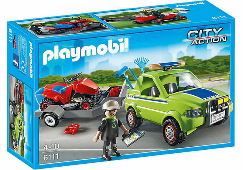 Playmobil City Action Landscaper with Lawn Mower