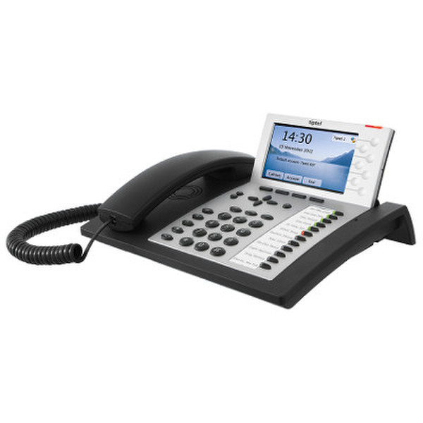 Tiptel 3120 Wired handset LCD Black,Silver
