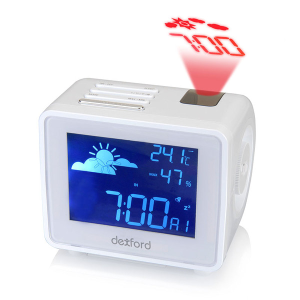 Dexford RAC7000 Digital table clock Прямоугольный Белый настольные часы