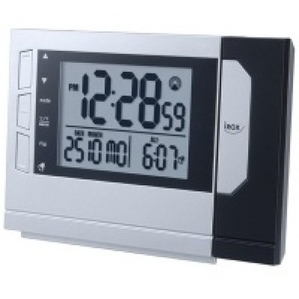 Irox LAVA Digital table clock Прямоугольный Черный, Cеребряный настольные часы