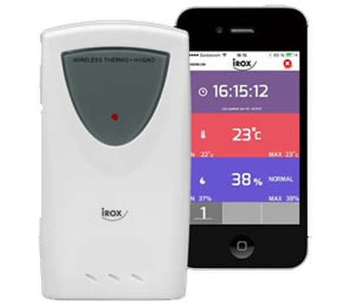 Irox THERM-ON18 Innen/Außen Freistehend Kabellos Temperatur- & Feuchtigkeitssensor