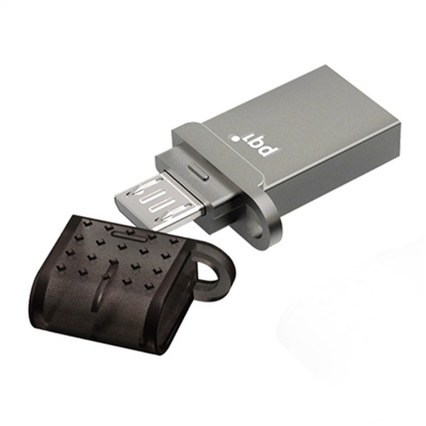 PQI Connect 201 16GB USB 2.0/Micro-USB Grau USB-Stick