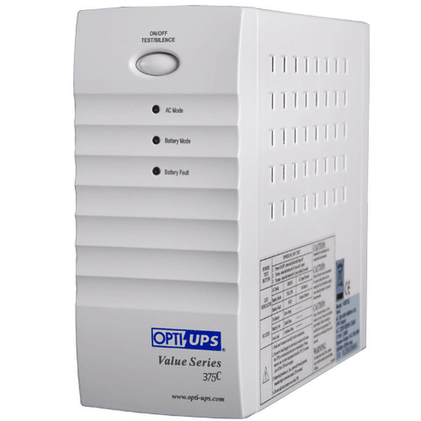 OPTI VS375C Standby (Offline) 375VA 6AC outlet(s) White uninterruptible power supply (UPS)