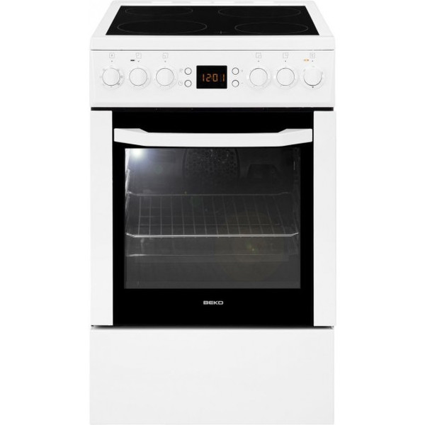 Beko CSE 57302 GW Freestanding Halogen hob A White cooker