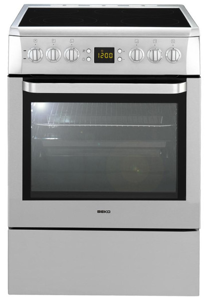 Beko CSE 67301 GX Freestanding Halogen hob A-20% Stainless steel cooker