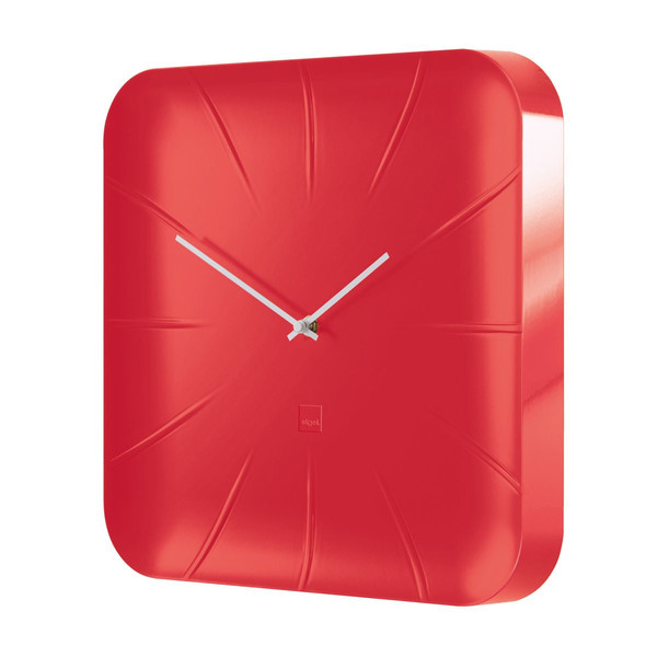 Sigel Inu Quartz wall clock Quadratisch Rot, Weiß