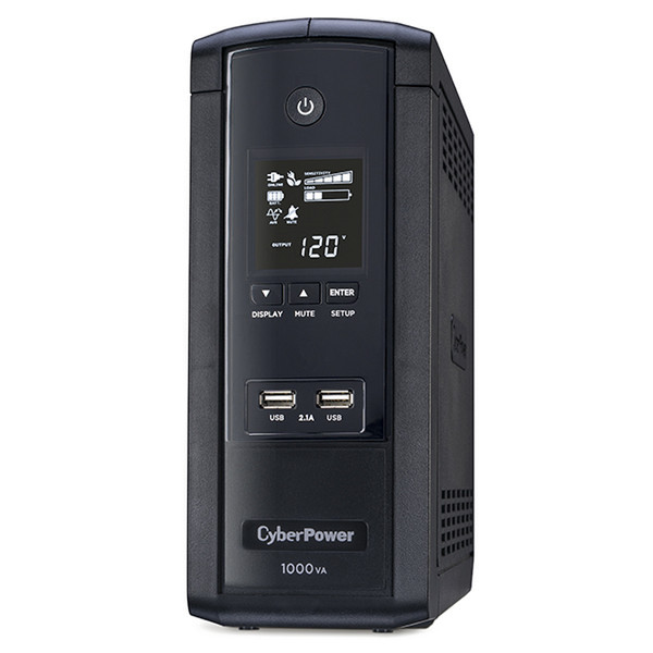 CyberPower BRG1000AVRLCD 1000VA 10AC outlet(s) Tower Black uninterruptible power supply (UPS)