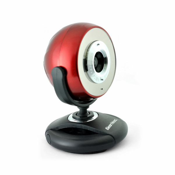 Gear Head WCF2750HDRED-CP10 5МП 1280 x 1024пикселей USB Черный, Красный вебкамера