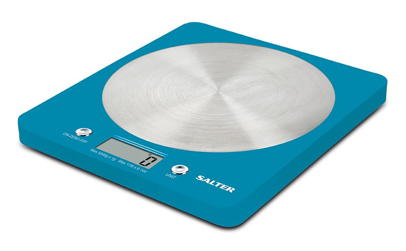 Salter 1046 BLDR Electronic kitchen scale Синий, Нержавеющая сталь кухонные весы