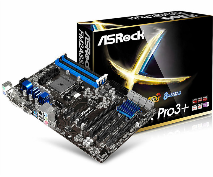 Asrock FM2A88X PRO3+ AMD A88X Socket FM2+ ATX материнская плата