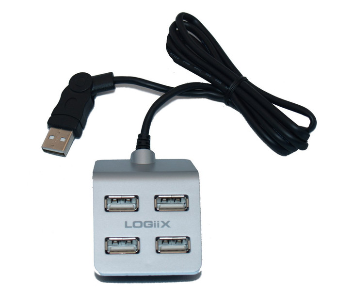 Logiix 10126 USB 2.0 480Mbit/s Black,Silver