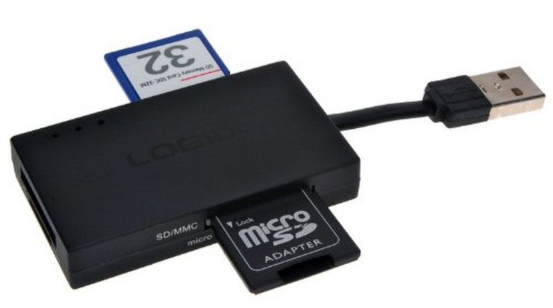 Logiix LGX-10289 USB Черный устройство для чтения карт флэш-памяти