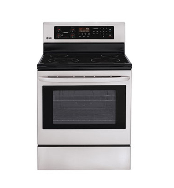 LG LRE6321ST Отдельностоящий Черный, Белый кухонная плита