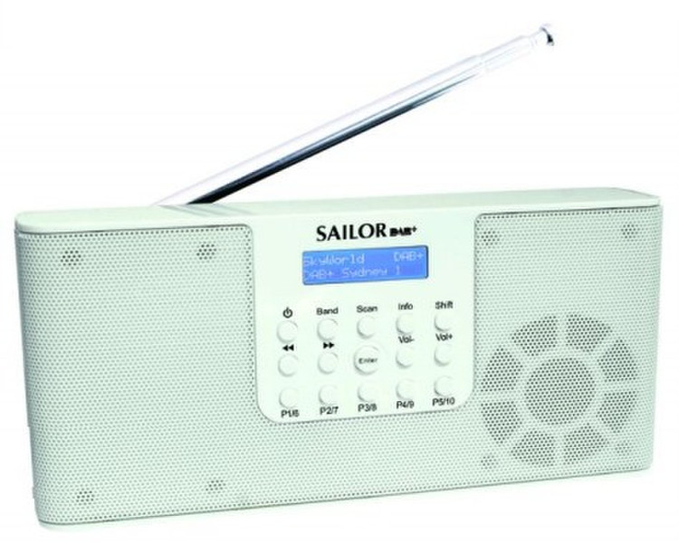 Sailor SA-215 Портативный Цифровой Белый радиоприемник