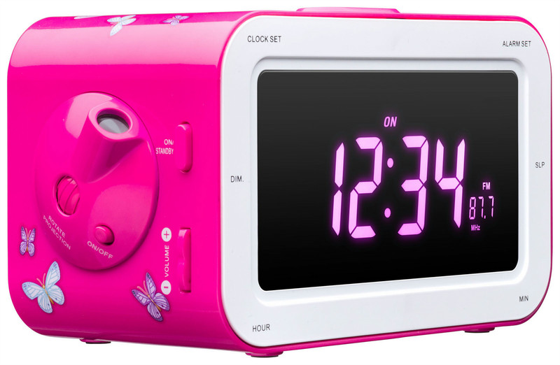 Bigben Interactive RR30PFAIRY2 Часы Аналоговый Розовый, Белый радиоприемник