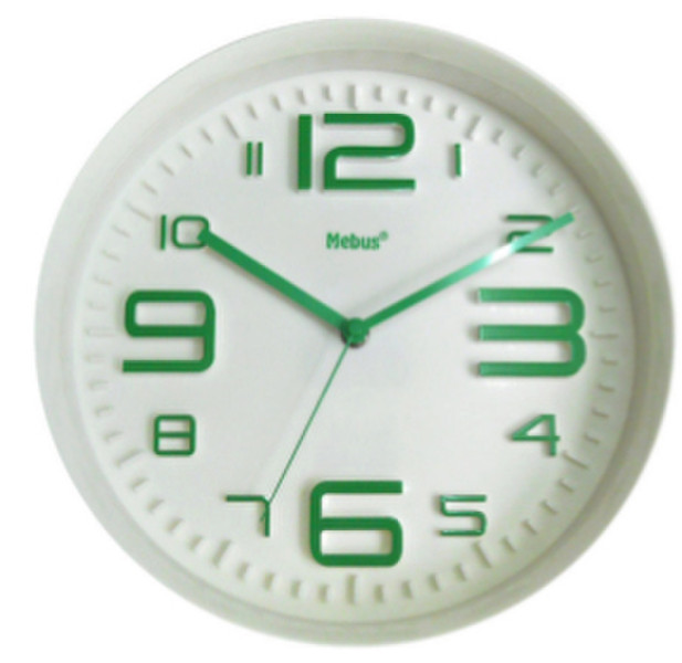 Mebus 41398 Quartz wall clock Circle Green,White wall clock