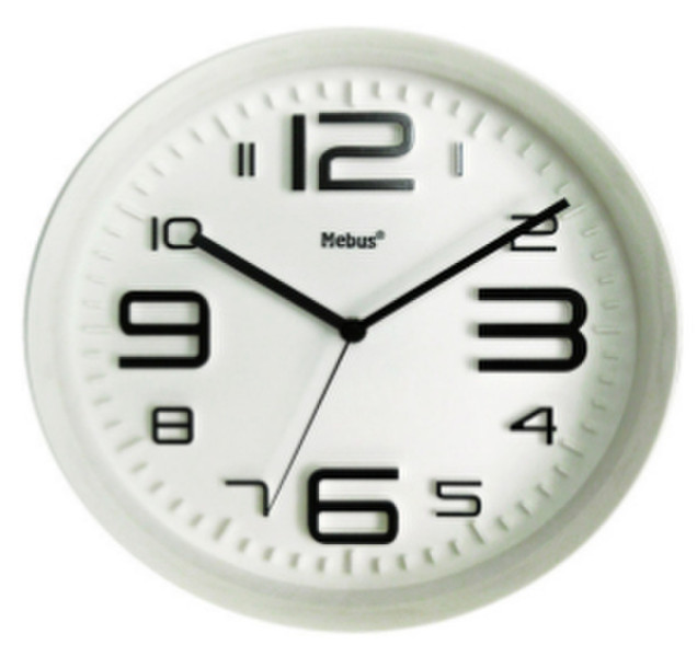 Mebus 41267 Quartz wall clock Kreis Schwarz, Weiß Wanduhr