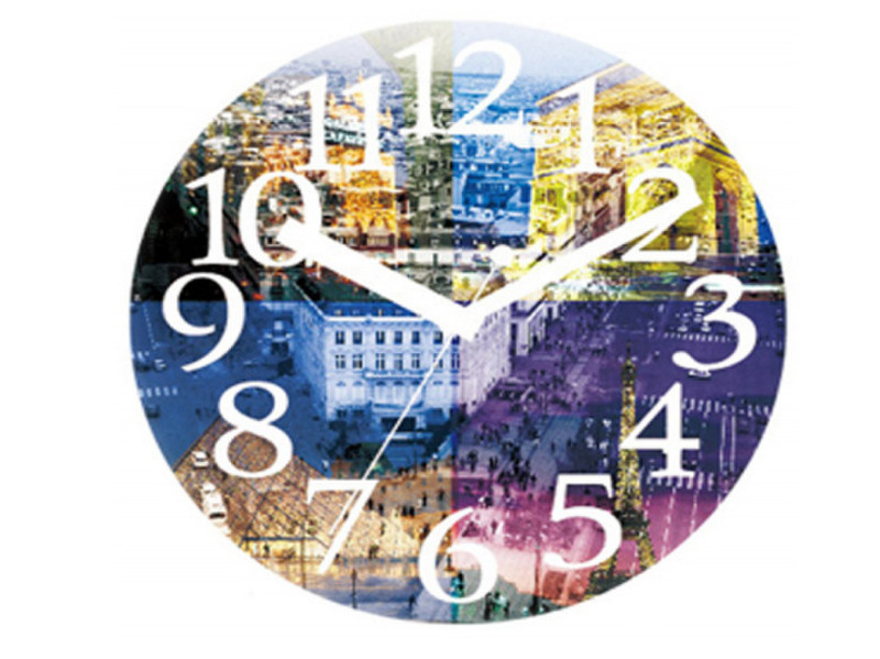 Mebus Paris Quartz wall clock Kreis Mehrfarben