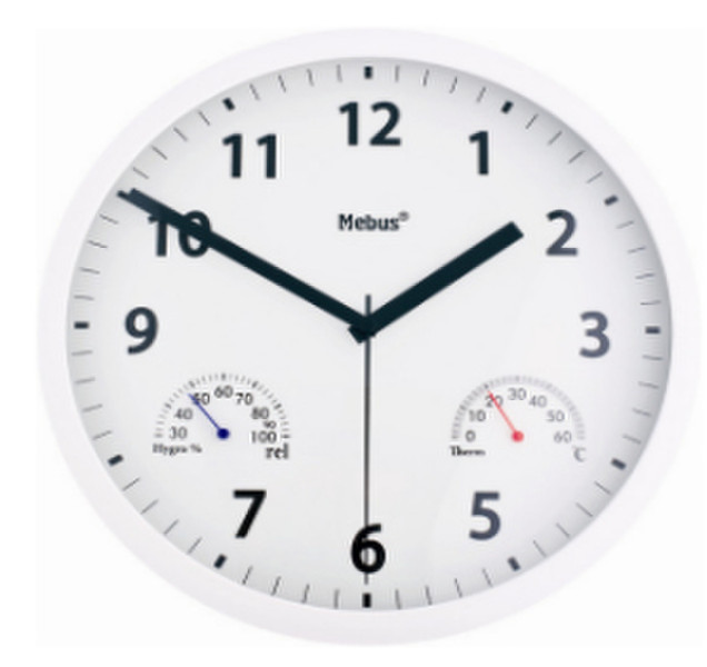Mebus 41353 Quartz wall clock Круг Белый настенные часы