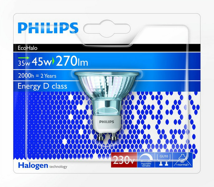 Philips Halogen 8727900844733 35W GU10 D Warm white halogen bulb energy-saving lamp