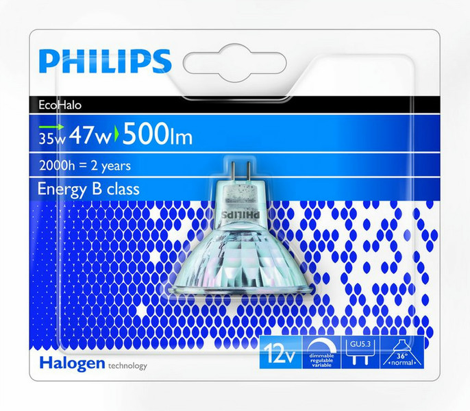 Philips Halogen 8727900836608 35Вт GU5.3 B Теплый белый галогенная лампа energy-saving lamp