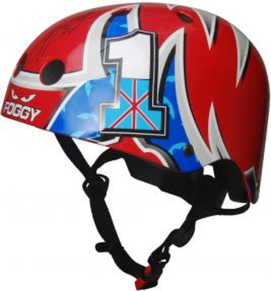 Kiddimoto Carl Fogarty Men ABS synthetics Blue,Red,White safety helmet