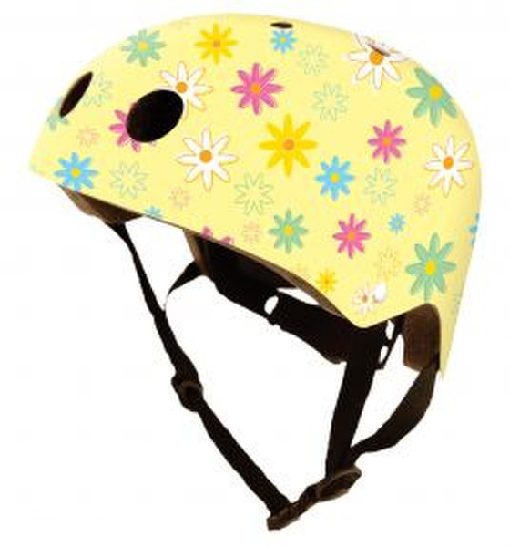 Kiddimoto Flower Women ABS synthetics Yellow safety helmet