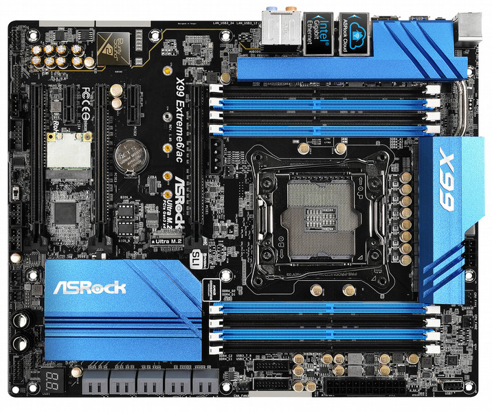 Asrock X99 Extreme6/ac Intel X99 Socket R (LGA 2011) ATX motherboard