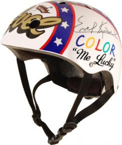 Kiddimoto Evel Knievel Men ABS synthetics White safety helmet
