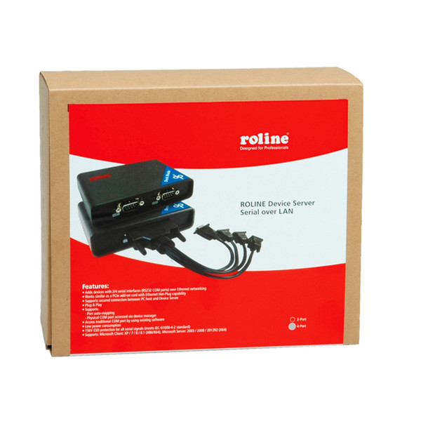 ROLINE Device Server over Ethernet 4x RS232 Port Replicator