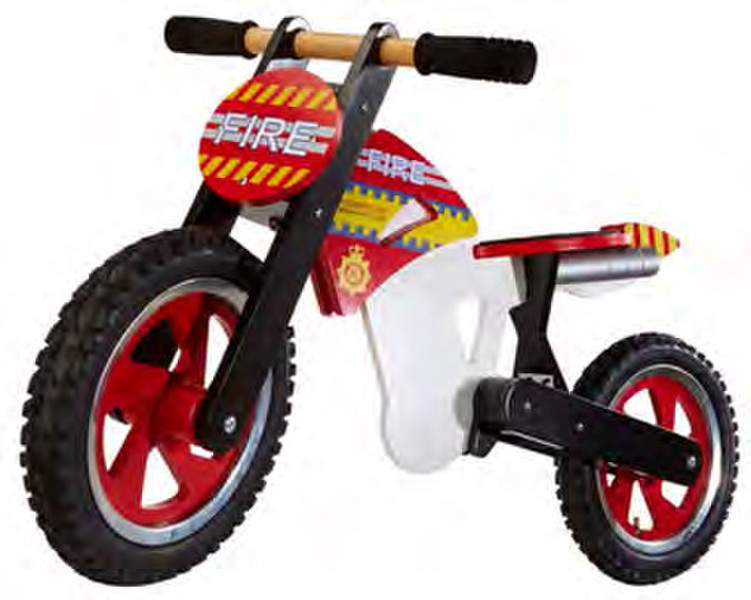 Kiddimoto Scrambler Push Мотоцикл Красный, Белый, Желтый